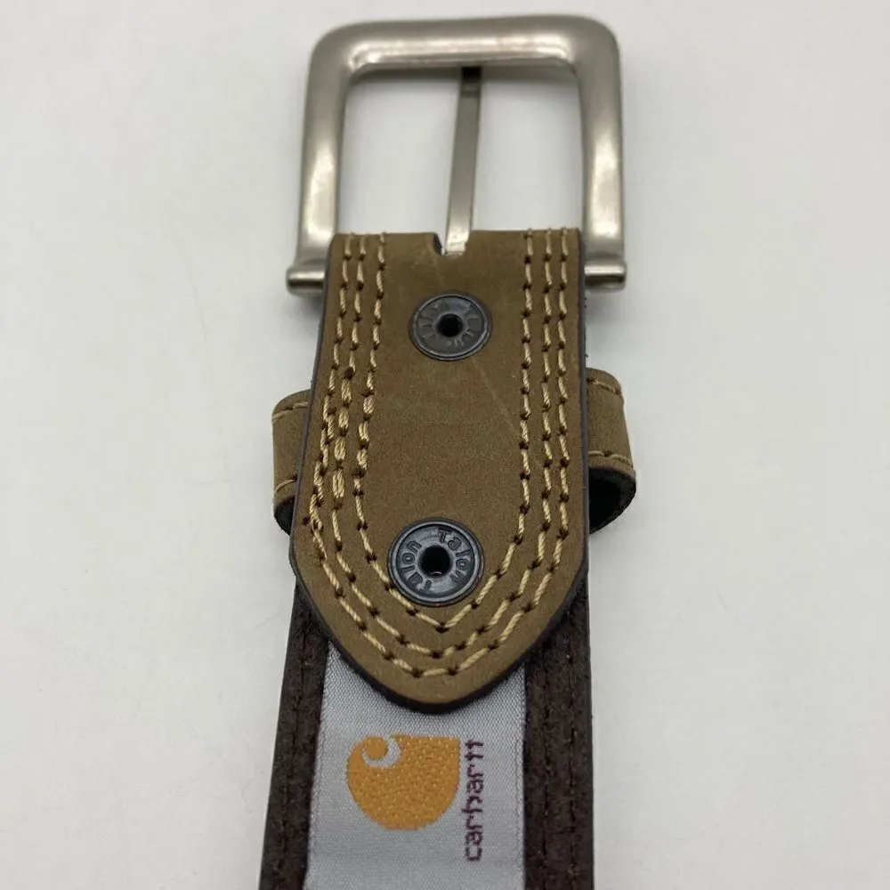 Carhartt Detroit WB 5507 Men’s Leather Belt SZ 38 Length 46”/44” Tan/Brown Color